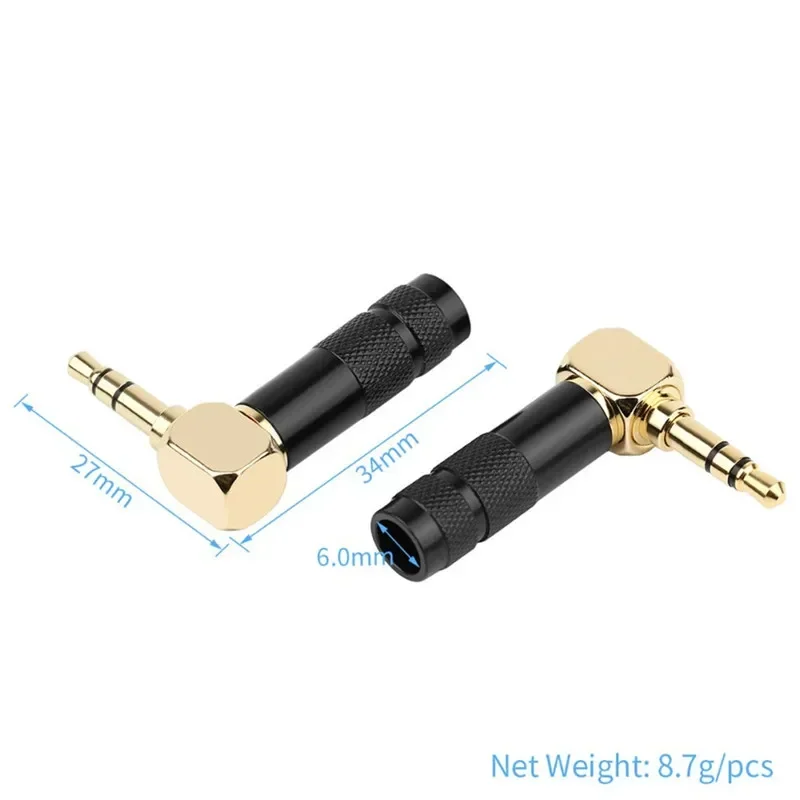 Jack 3.5 MM 90 Degree 1/8' 3 P - Audiophile Headphone Wired 评论和价格