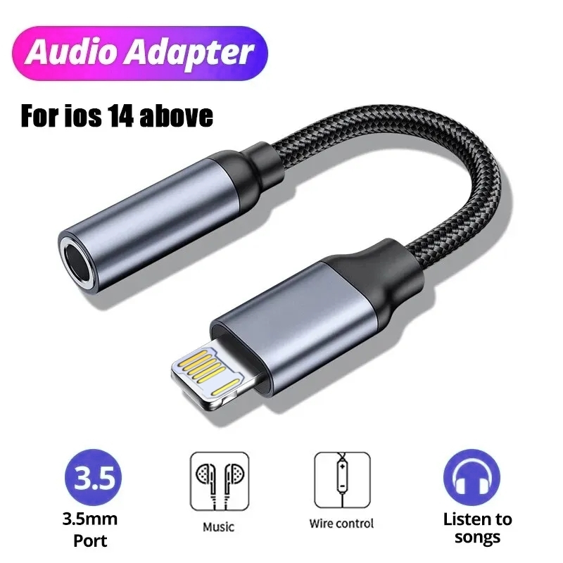 8 Pin to 3.5mm Jack AUX Cable  - Earphone Splitter Jack 评论和价格
